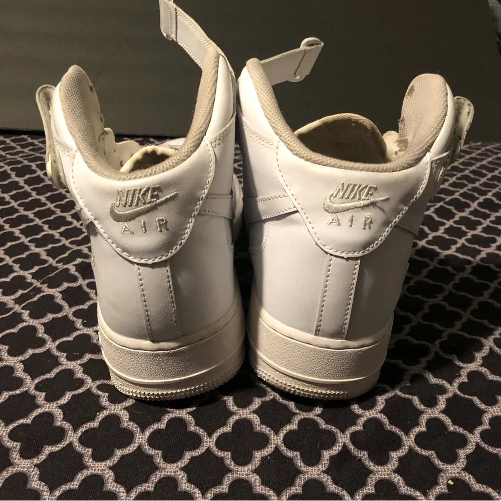 Nike Air Force 1 One Mid Triple White Leather Original CW2289-111 Size 13 Men's
